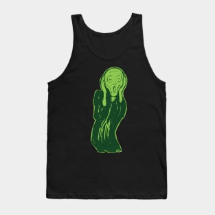 The Scream  minimalized Lollipop Green Tank Top